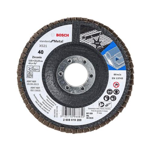 Disco Flap Curvo Bosch Standard For Metal 115mm G40