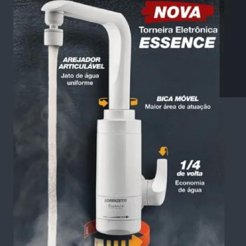 Torneira Eletrônica de Parede Lorenzetti 4600W Essence Branca 127V