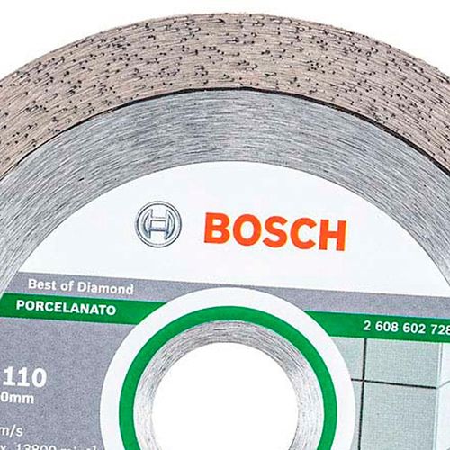 Disco Diamantado Liso Bosch Best for Porcelanato 110x20x1,6x10mm