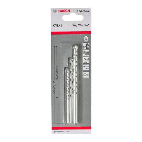 Kit Broca Bosch para Concreto Impacto 5,6 e 8mm