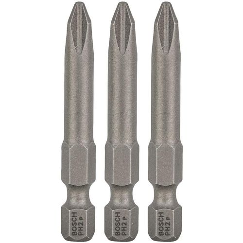 Ponta para parafusar Bosch Phillips PH2 49mm Extra Hard com 3 peças
