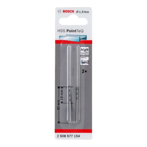 Broca para Metal HSS Bosch 1,5mm (2 Peças)