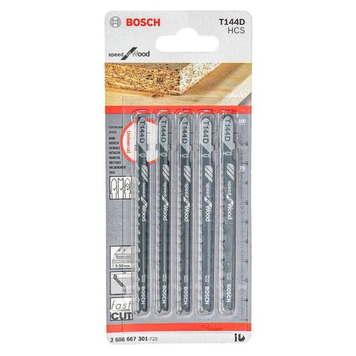 Jogo de Lâmina Bosch Serra Tico Tico Gst T144D 5 Peças