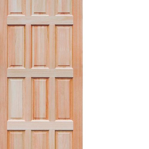Porta de Eucalipto Reck Piramidal com 12 Almofadadas Natural 80x210