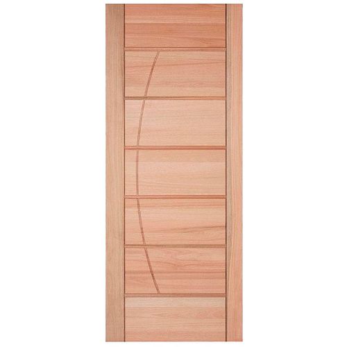 Porta de Eucalipto Reck Painel Frisado Arco 80x210cm
