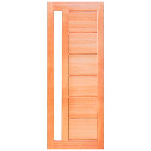 Porta de Eucalipto Reck Vidro 80x210cm