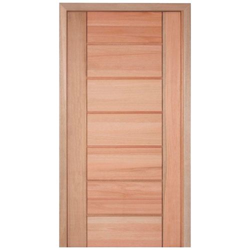 Porta Pivotante de Eucalipto Reck Montada com Painel Frisado 107,5x214x14