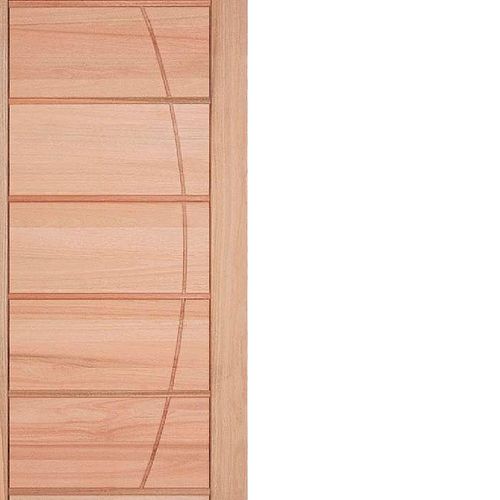 Porta de Eucalipto Reck Painel Frisado Arco 80x210cm