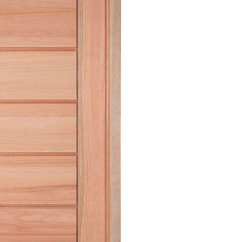 Porta Pivotante de Eucalipto Reck Montada com Painel Frisado 107,5x214x14