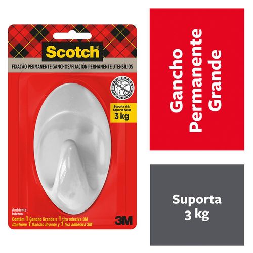 Gancho Scotch 3M Plástico Grande