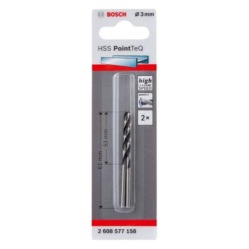 Broca para Metal HSS Bosch 3mm (2 Peças)
