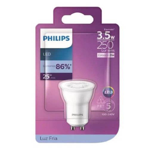 Lâmpada Mini Dicróica Led Philips 3,5W 6500K Bivolt