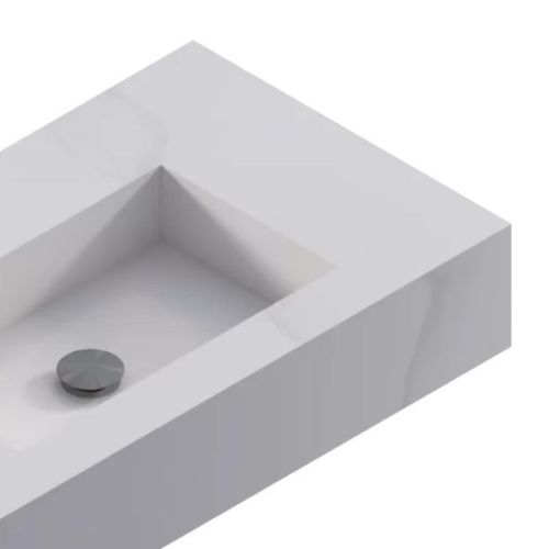 Bancada de Porcelanato Portobello Fit Cuba Esculpida Michelangelo 80X45X15