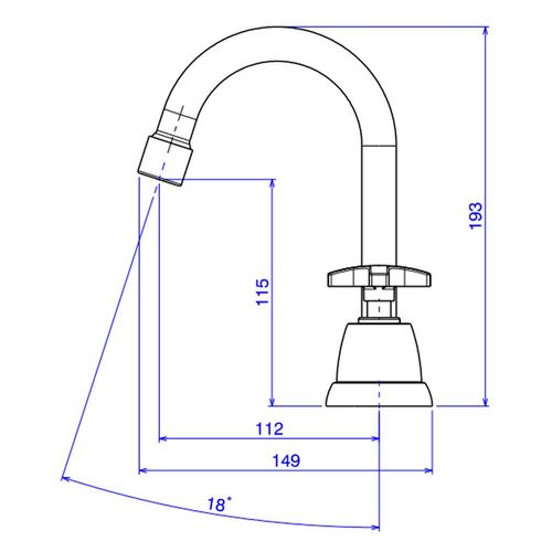 Misturador para Lavatório Deca Max Bica Alta Cromado 1877.C34