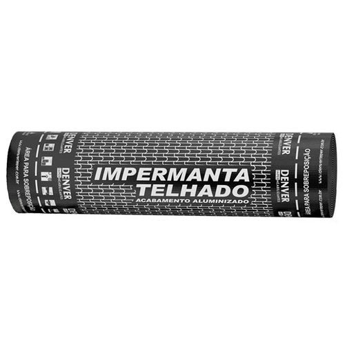 Manta Asfáltica Aluminío 1Mx10M Impermanta Telhado 25kg - Fibra de Vidro (Glass)