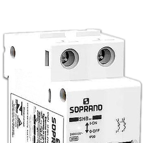 Disjuntor Bipolar Soprano 3KA Curva C 63A