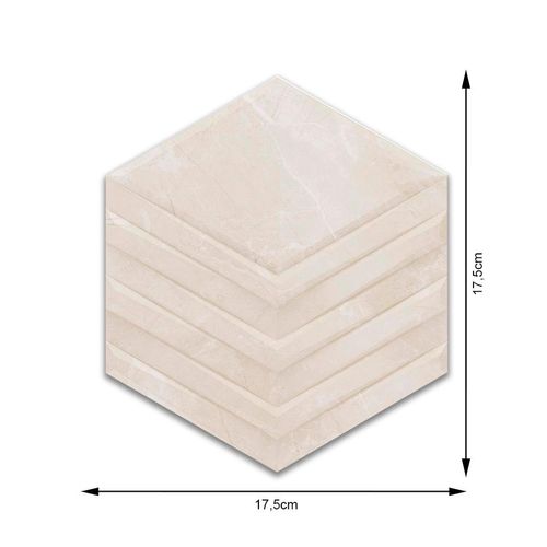 Porcelanato "A" 17,5x17,5 Castellón Hexa BE Matte Portinari