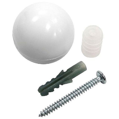 Batedor Bola Branco Bemfixa para Porta 1 Unidade 9004