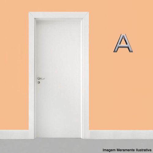 Letra A em ABS Bemfixa Cromado 39mm