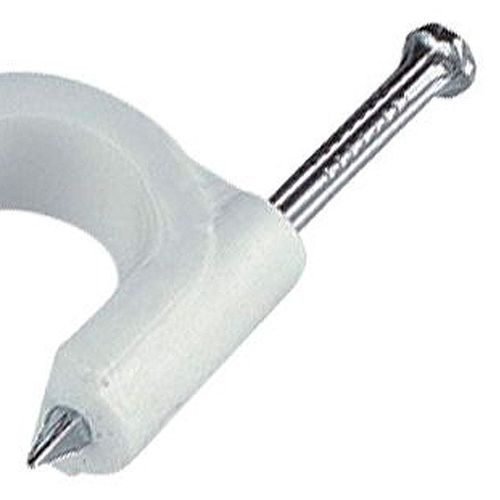 Fixador para Cabo Coaxial Bemfixa 10mm Branco 10 Unidades 4125