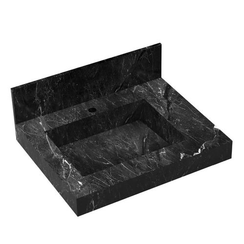 Lavatório com Cuba Esculpida Blu Black 60cm