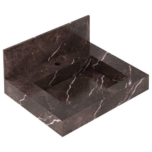 Lavatório com Cuba Esculpida Blu Top Trufa 50cm