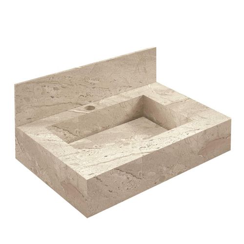 Bancada com Cuba Esculpida Blu Pró Travertino 60cm
