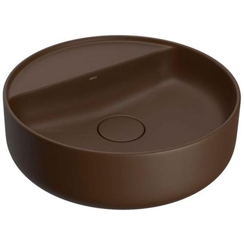 Cuba Apoio Deca Redonda com Mesa Marrom Fosco 40cm