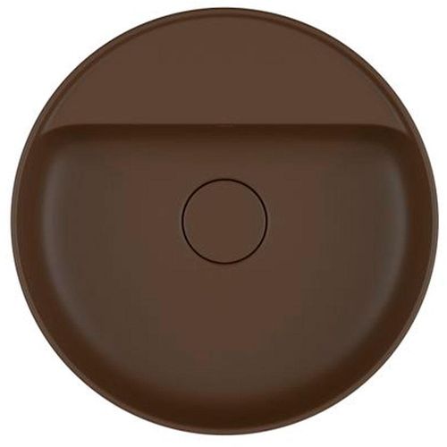 Cuba Apoio Deca Redonda com Mesa Marrom Fosco 40cm