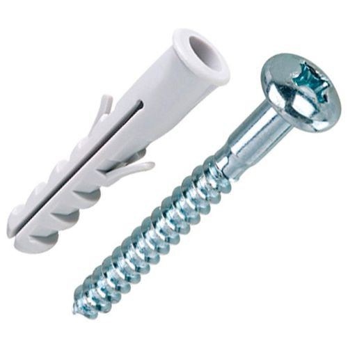 Parafuso Madeira Cabeça Panela Fenda Phillips com Bucha 8mm 5 Unidades 13124