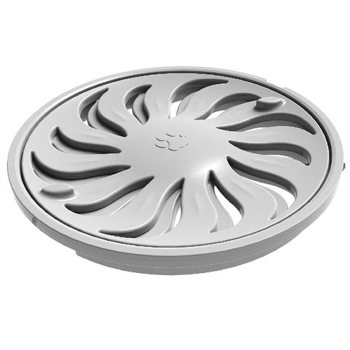 Grelha Redonda Tigre 100mm Abre e Fecha Branco
