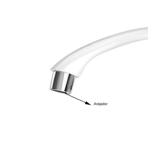 Torneira para Cozinha Tigre Cross de Parede com Bica Horizontal Branco Cromado