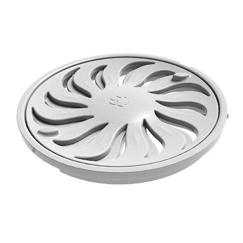 Grelha Redonda Tigre 150mm Abre e Fecha Branco
