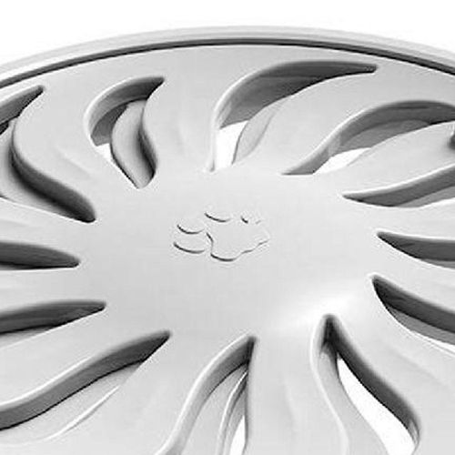 Grelha Redonda Tigre 150mm Abre e Fecha Branco