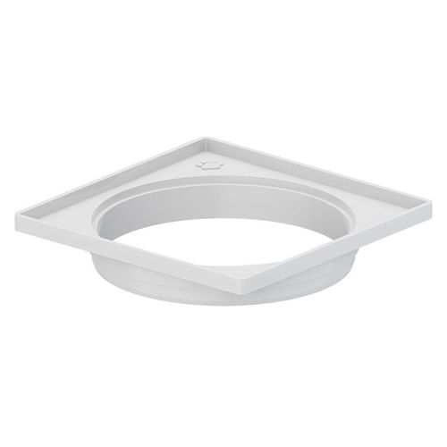 Porta Grelha Tigre Quadrado Branco 100mm