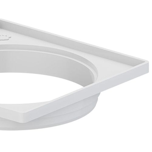 Porta Grelha Tigre Quadrado Branco 100mm