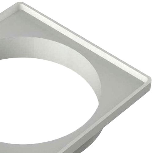 Porta Grelha Tigre Quadrado Branco 150mm