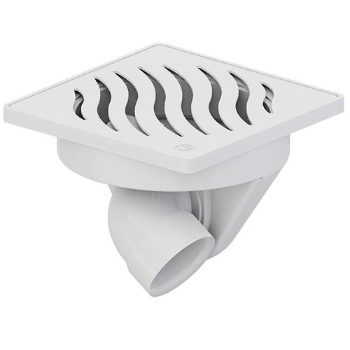 Ralo Tigre com Saída Articulada Branco 100x40mm