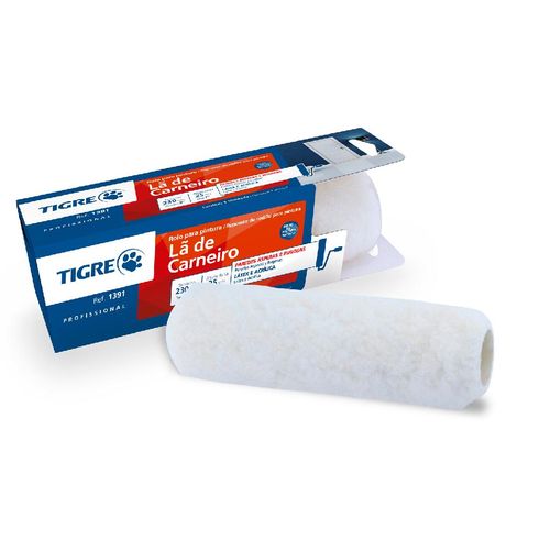 Rolo Tigre Lã de Carneiro Premium 25mm Látex/Acrílica sem Cabo 23cm