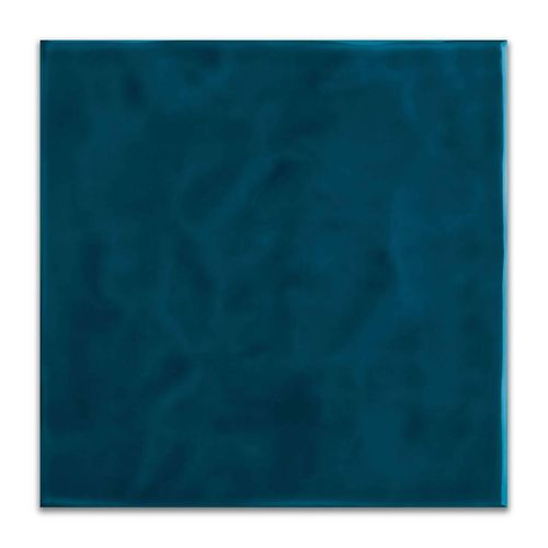 Revestimento Brilhante Eliane Azul Petroleo Onda "A" 20x20 Bold