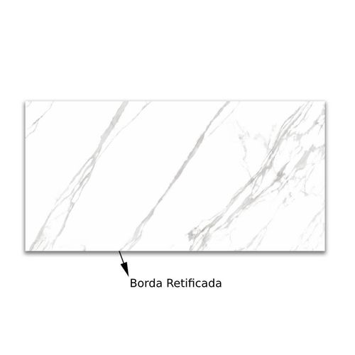 Porcelanato Polido Eliane Marmo Branco "A" 120x240 Retificado