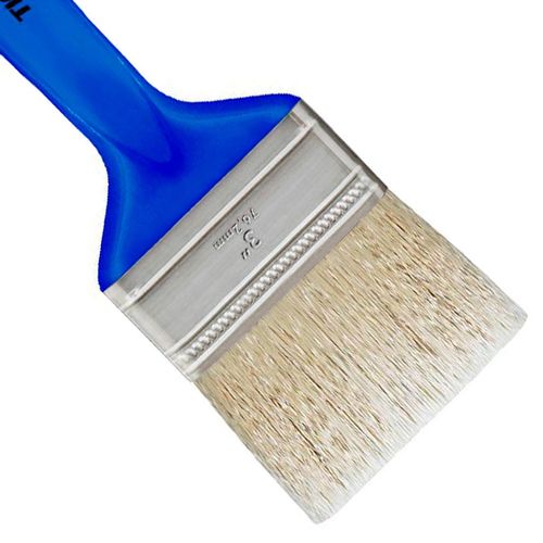 Pincel Média 3" Filamento Sintético Branco Verniz/Stain 728