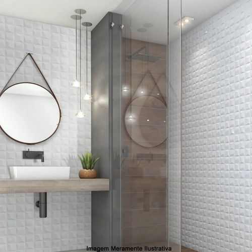 Revestimento Meggagres Diamond White Brilhante "A" 45x90 Retificado