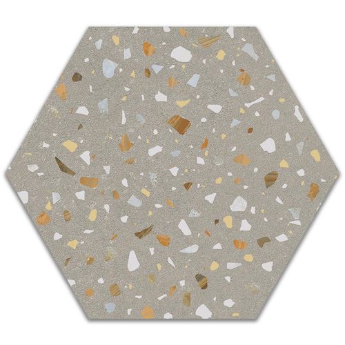 Porcelanato Natural Ceusa Confete Hexa GR Mix "A" 17,4x17,4cm