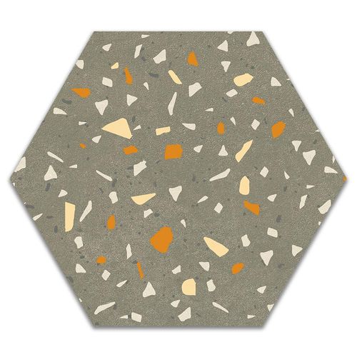 Porcelanato Natural Ceusa Confete Hexa DGN Mix "A" 17,4x17,4cm
