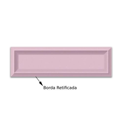 Revestimento Brilhante Ceusa Invertido Rosa "A" 7x24 12 peças Retificado