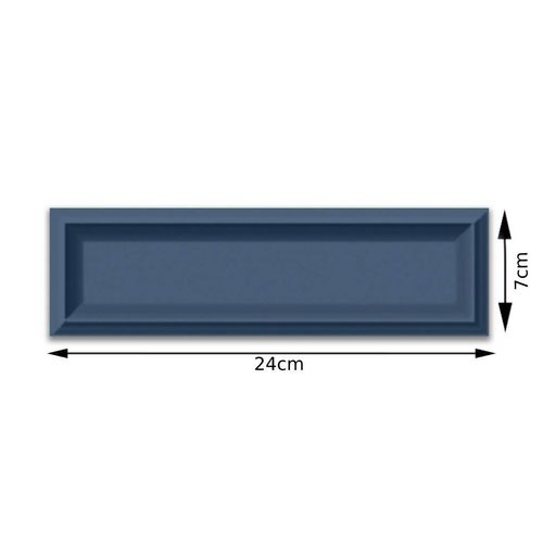 Revestimento Brilhante Ceusa Invertido Azul "A" 7x24 com 25 peças Retificado