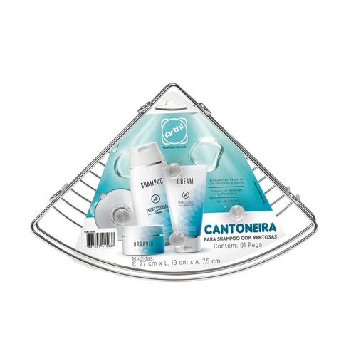 Cantoneira com Ventosas Arthi Cromado