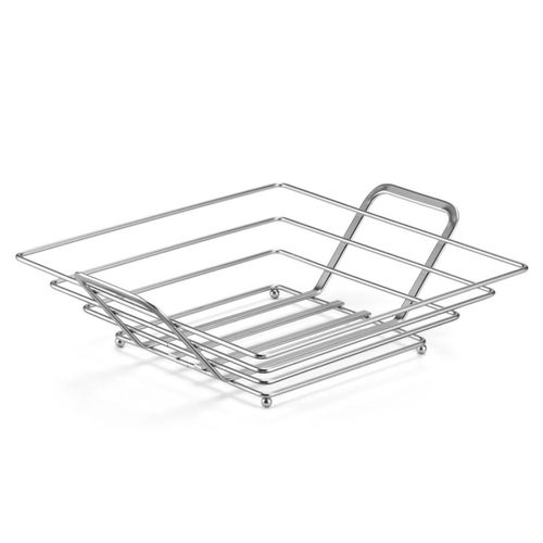 Fruteira de Mesa Arthi Quadrada Cromo Fosco