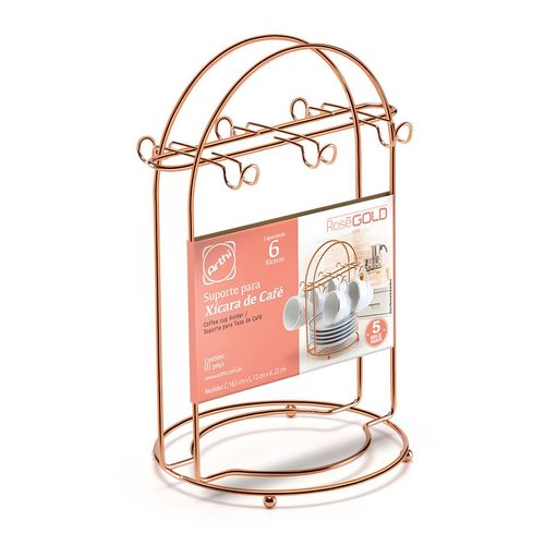 Suporte para Xícara de Café Rosé Gold Arthi